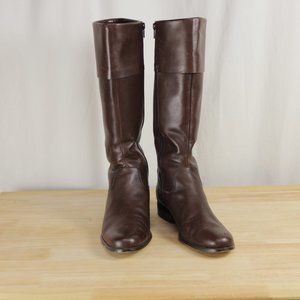 Anne Klein Maemmie Leather Riding Boots 7.5